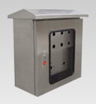 不锈钢防水箱采用不锈钢拉丝安装方式：壁挂、嵌壁、落地、悬挂；
